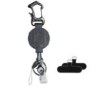 , Phone Tether, Retractable Carabiner Clip with Anti Theft Drop Protection for Outdoor Activities, Hiking, Trekking, Mountaineering, ID Badge Holder, Gear Attachment