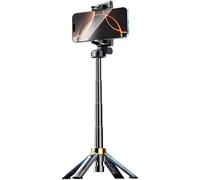 Phone Tripod Stand, 360° Rotating Holder, Wireless Remote Selfie Stick, Adjustable Height, 4.33x2.36inches Lightweight Portable Design, Photography and Live Streaming