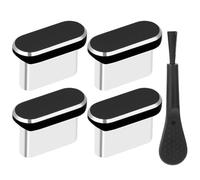 Phone USB Port Cover - Type C Plug | Multi-Port Dust Protector with Mini Brush, Anti-Lost Silicone Caps, 5-in-1 Charging Port Guard for Smartphones, Tablets, Laptops, Electronics, Portable Dust Shield