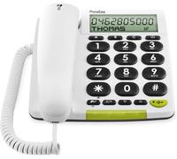 PhoneEasy 312cs Telefono a filo con tasti e display grandi Bianco