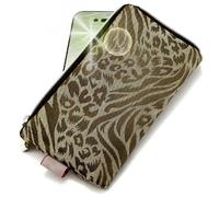 PhoneMate Safari - Custodia per Nokia 6700 Slide, con Cinturino da Polso Glitterato Custodia/Custodia/Portafoglio per i telefoni cellulari - Marrone.