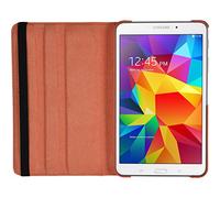 PhoneNatic Copertura di Cuoio Artificiale Compatibile con Samsung Galaxy Tab 4 8.0-360° Arancione - Cover + Pellicola Protettiva