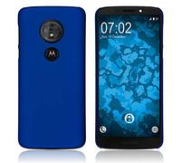PhoneNatic Custodia Rigida Compatibile con Lenovo Moto G6 Play - gommata Blu - Cover Cover