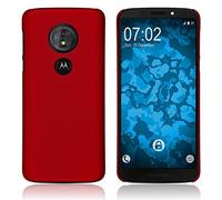 PhoneNatic Custodia Rigida Compatibile con Lenovo Moto G6 Play - gommata Rosso - Cover Cover