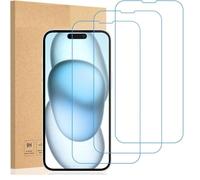PhoneThrone 3 Pezzi, Vetro Temperato per iPhone 16 (6,1 Pollici), Pellicola Prottetiva, Senza Bolle, Durezza 9H, 0,33mm Ultra Trasparente, Ultra Resistente