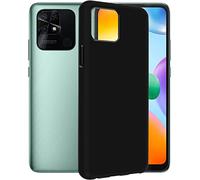 PhoneThrone COVER CUSTODIA PER XIAOMI REDMI 10C TPU Silicone NERO OPACO Slim Sottile Flessibile Back Case Posteriore