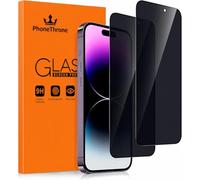 PhoneThrone Privacy Vetro Temperato Compatibile con iphone 14 pro, Anti-Spy Pellicola Protettiva, 9H Durezza Ultra Resistente, Protezione Privacy Schermo Pellicola, Anti-Graffio 2 Pezzi