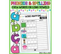 Phonics and Spelling: CVCe Words or Long Vowels: Skill Building Workbook for Kindergarten Grade 1 or 2nd Graders with Word Work Activities