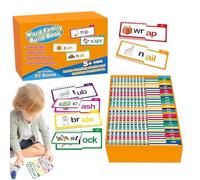 Phonics Book - Set educativo per la costruzione di parole, per imparare le lettere e i suoni, componente per la lettura del riconoscimento della vista, gioco di alfabetizzazione precoce, pagine