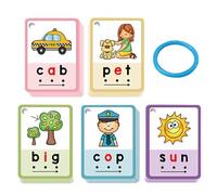 Phonics Flash Cards - 70-Pieces Coloured Flash Cards | Phonics Flash Cards 1st Grade | Learn To Read Games & Phonics | Phonics Words Flash Cards For Kids Ages 4-8 | Early Education Learning Puzzle