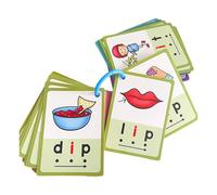 Phonics - Schede educative per bambini, strumento educativo per bambini, parole CVC, carte educative, carte per imparare a leggere, parole visive per imparare le lingue, strumento didattico