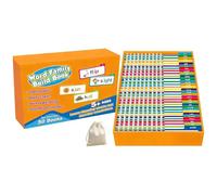 Phonics - Schede flash con 30 carte per leggere e rimare, libri con linguetta, per famiglia, alfabeto, giochi di parole, giochi per bambini, set di apprendimento educativo, giochi di lettura, libro di