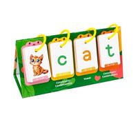 Phonics - Tabelle a ribalta con 80 carte fronte/retro per bambini, per l'apprendimento precoce delle lingue, per bambini in età prescolare