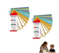 Phonics Word Cards 117 Gruppi di suoni 900+ parole in rima Prescolare Inglese Discovery Joy, PhonicsWord List Card Set, Fun Phonics Learning Activities, Impara a leggere e Spell (2)