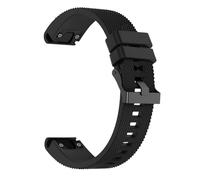 PHONILLICO Cinturino per Garmin Fenix 7S / Fenix 6S / Fenix 5S / Instinct 2S/ Descent Mk2S/ D2 Delta S - Silicone nero 20mm QuickFit