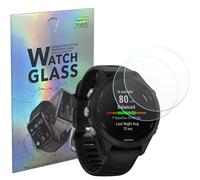 PHONILLICO Vetro temperato compatibile per Garmin Forerunner 255s/Forerunner 255s Music [Set di 2] [Diametro 34mm] Pellicola proteggi schermo per orologio anti graffio