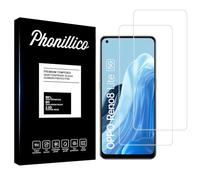 PHONILLICO Vetro temperato per Oppo Reno 8 Lite 5G [2 Pezzi] Pellicola Protettiva Trasparente Vetro Protezione Schermo