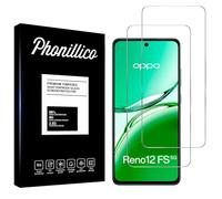 PHONILLICO Vetro temperato per Oppo Reno12 FS [2 Pezzi] Pellicola Protettiva Trasparente Vetro Protezione Schermo