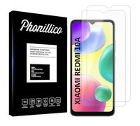 PHONILLICO Vetro temperato per Xiaomi Redmi 10A [2 Pezzi] Pellicola Protettiva Trasparente Vetro Protezione Schermo