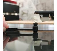 Phono - Spazzola di pulizia per giradischi e puntina per giradischi, antistatica, in fibra di carbonio, compatibile con (A)