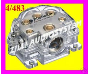 Phonocar 4/483 DISTRIBUTORE ALIMENTAZIONE/MASSA 1 IN 5 OUT PER CAR NEW
