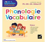 Phonologie Vocabulaire PS-MS-GS-Début CP: 16 jeux (240 cartes-images, 78 cartes-lettres, 1 plateau de jeu, 7 cartons de loto, 48 jetons, 2 dés)