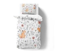 phonxia Copripiumino 120 x 150 cm per ragazzi e ragazze, copripiumino per 1 persona, volpe, animale giungla volpe, set da letto 120 x 150 cm e federa per cuscino per junior