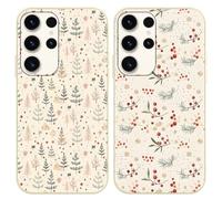 Phoona 2 pezzi Natale Cover per Samsung Galaxy A16 5G 6.7",Cellulare Silicone Custodia telefono Aesthetic Motivo Disegno Protezione Fotocamera Antiurto AntiGraffio Christmas Case Ragazze,Albero