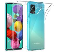 Phoona Cover per Samsung Galaxy A51 Custodia con 2 Pezzi Pellicola Protettiva,Trasparente Morbido TPU Caso per samsung a51,Anti-Goccia, Anti-Scratch,Nessun Ingallimento,Ultra Sottile