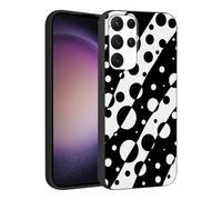 Phoona Cover per Samsung Galaxy A56 6.7",Cellulare Silicone Custodia telefono Aesthetic Motivo Disegno Protezione Fotocamera Antiurto AntiGraffio Case Donne Ragazze,Punto bianco nero A