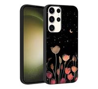Phoona Cover per Samsung Galaxy S20 FE/S20 Lite 6.5",Morbido Cellulare Silicone Custodia telefono Aesthetic Motivo Disegno Protezione Fotocamera Antiurto AntiGraffio Donne Ragazze Case,Tulip Luna