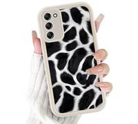 Phoona Cover per Samsung Galaxy S21 FE 5G 6.4",Cellulare Silicone Custodia telefono Aesthetic Motivo Disegno Protezione Fotocamera Antiurto AntiGraffio Case Donne Ragazze,Peluche nere