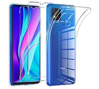 Phoona Cover per Xiaomi Redmi 9C/9C NFC Custodia con 2 Pezzi Pellicola Protettiva,Trasparente Morbido TPU Caso per Redmi 9C,Anti-Goccia, Anti-Scratch,Nessun Ingallimento,Ultra Sottile