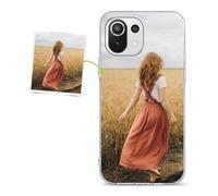 Phoona Cover Personalizzata per Xiaomi Mi 11 Lite 4/5G 6,55", Custodia, Custodia Protettiva Personalizzabile con La Vostra Foto Immagine, Silicone TPU Personalizzare Custodia Bumper Cover