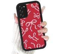 Phoona Custodia per Cellulare Samsung Galaxy S21 FE 5G 6.4" Tra Migliori Custodie Silicone Morbido,Cover Estetica Disegni Arco Sfondo Rosso,Case Antiurto per Protezione Completa Telefono Nero