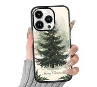 Phoona Natale Cover per Samsung Galaxy A16 5G 6.7",Cellulare Nera Silicone Custodia telefono Aesthetic Motivo Disegno Protezione Fotocamera Antiurto AntiGraffio Christmas Case Ragazze,Albero