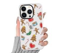 Phoona Natale Cover per Samsung Galaxy A16 5G 6.7",Cellulare Trasparente Custodia telefono Aesthetic Motivo Disegno Protezione Fotocamera Antiurto AntiGraffio Christmas Case Ragazze,Pane zenzero A