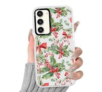 Phoona Natale Cover per Samsung Galaxy A16 5G 6.7",Cellulare Trasparente Silicone Custodia telefono Aesthetic Motivo Disegno Protezione Fotocamera Antiurto Christmas Case Ragazze,arco albero