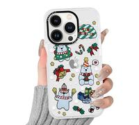 Phoona Natale Cover per Samsung Galaxy A16 5G 6.7",Cellulare Trasparente TPU Custodia telefono Aesthetic Motivo Disegno Protezione Fotocamera Antiurto AntiGraffio Christmas Case Ragazze,Orso