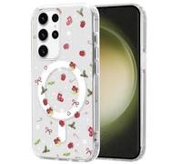 Phoona Natale Cover per Samsung Galaxy A16 5G 6.7" Magnetica,Compatibile con MagSafe Custodia Trasparente PC+TPU Estetica Disegni Motivo Protettiva Sottile Christmas Case Cover Ragazze,Albero A