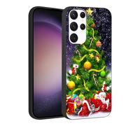 Phoona Natale Cover per Samsung Galaxy A26 5G 6.64",Cellulare Nera Silicone Custodia telefono Aesthetic Motivo Disegno Protezione Fotocamera Antiurto AntiGraffio Christmas Case Ragazze,Regalo