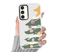 Phoona Natale Cover per Samsung Galaxy A26 5G 6.64",Cellulare Trasparente Silicone Custodia telefono Aesthetic Motivo Disegno Protezione Fotocamera Antiurto Clear Christmas Case Ragazze,Albero