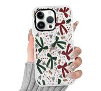 Phoona Natale Custodia Cellulare Cover per iPhone 16e 2025 6.1",Disegni Unici Bastone Zucchero Natalizio e Fiocco, Custodie Sottile Antiurto Protezione Obiettivo Estetica Trasparente