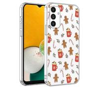 Phoona Natale Custodia Cellulare Cover per Samsung Galaxy A06 6.7", Motivo Biscotti Natalizi Bastoncini Zuccherati,Custodie Trasparente Morbido Silicone Antiurto Protettiva Donne Ragazze