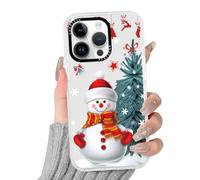 Phoona Natale Custodia Cellulare per iPhone 17 Pro max 6.9",Antiurto Protezione Obiettivo Resistente Polvere Disegni Pupazzo Neve Albero Natale Cover Custodie Estetica Trasparente Case