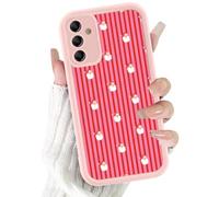 Phoona Natale Custodia Cellulare per Samsung Galaxy S20 FE/S20 Lite 6.5",Cover con Disegni Babbo Natale Strisce Rosse, Protezione Estetica Resistente per Telefono, Rosa Silicone Antiurto Protettiva