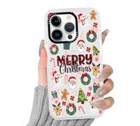Phoona Natale Custodia Cover Case per iPhone 11 6.1" Cellulare, Disegni Ghirlanda Natalizia e Babbo Natale, Protezione Antiurto Lente Fotocamera Estetica Custodie Trasparente