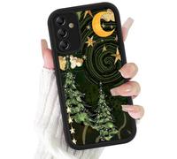 Phoona Natale Custodia Cover per Samsung Galaxy S20 FE/S20 Lite 6.5" Cellulare Case con Disegni Albero Verde Natale e Luna, Estetica Morbida Silicone Antiurto Protezione Obiettivo Antipolvere, Nero
