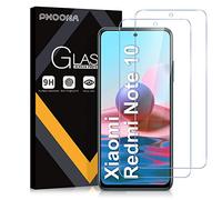 Phoona Vetro Temperato per Xiaomi Redmi Note 10S/Note 10 4G, 2 Pezzi Pellicola Protettiva per Xiaomi Redmi Note 10S, Durezza 9H, Anti Graffio, Anti-Impronte, Senza Bolle(6,43 pollici)