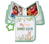 Photo Album, 4x6 Family Picture Book, Soft Cloth Keepsake Journal, Memory Organizer for Kids, Toddler, Mom, Birthday, Wedding, Pregnancy, Travel, Holiday, and Christmas Party, 18x14 cm